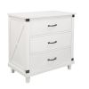 Modern Bedroom Nightstand with 3 Drawers Storage