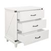 Modern Bedroom Nightstand with 3 Drawers Storage